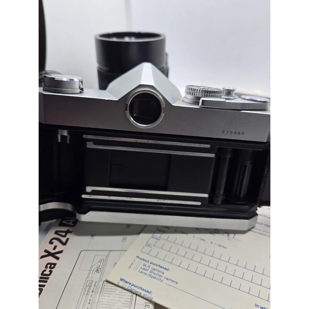 Konica Autoreflex T 35mm Film Camera Samigon 55mm From JAPAN 2x Addl Lens Flash
